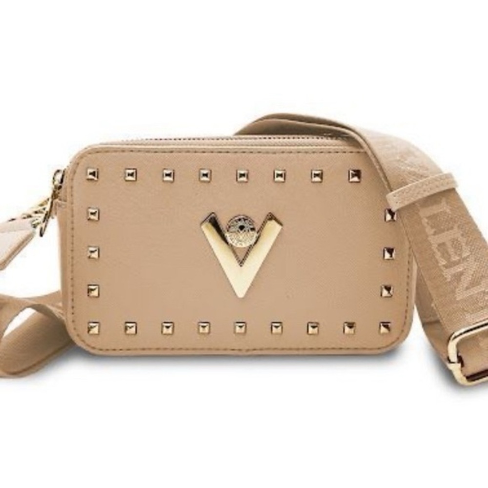 Valentino Orlandi  Studded Crossbody Bag. Color Taupe. NWT.